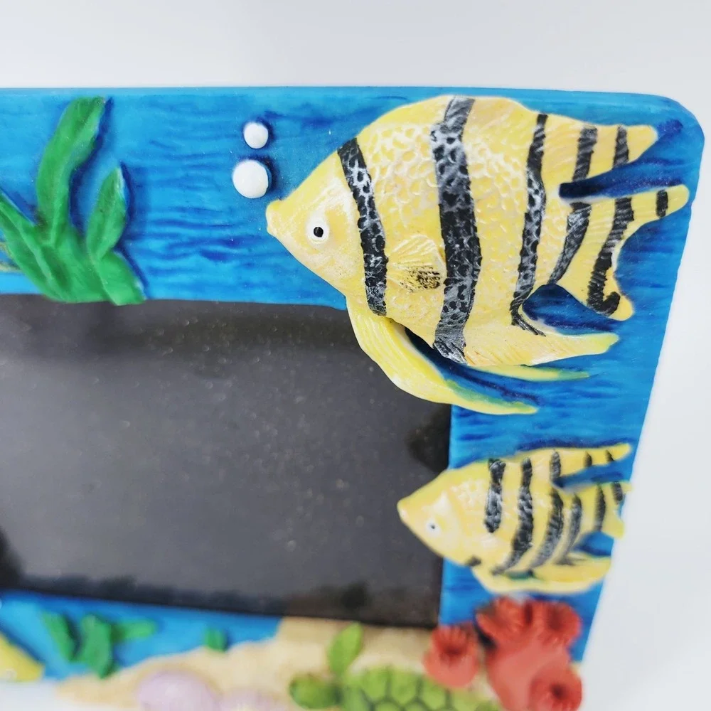 Vintage Under the Sea 3D Sculpted Picture Frame 6x4 Tropical Fish Ocean (AS-IS)